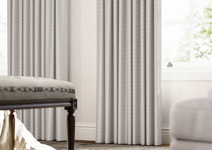 Dew Drop, Metallic Silver - Made to Measure Curtains - Image 5